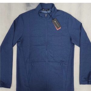NWT TRAVIS MATHEW MENS VALLEY VIEW ZIP GOLF JACKET HEATHER NAVY SIZE XL $160
